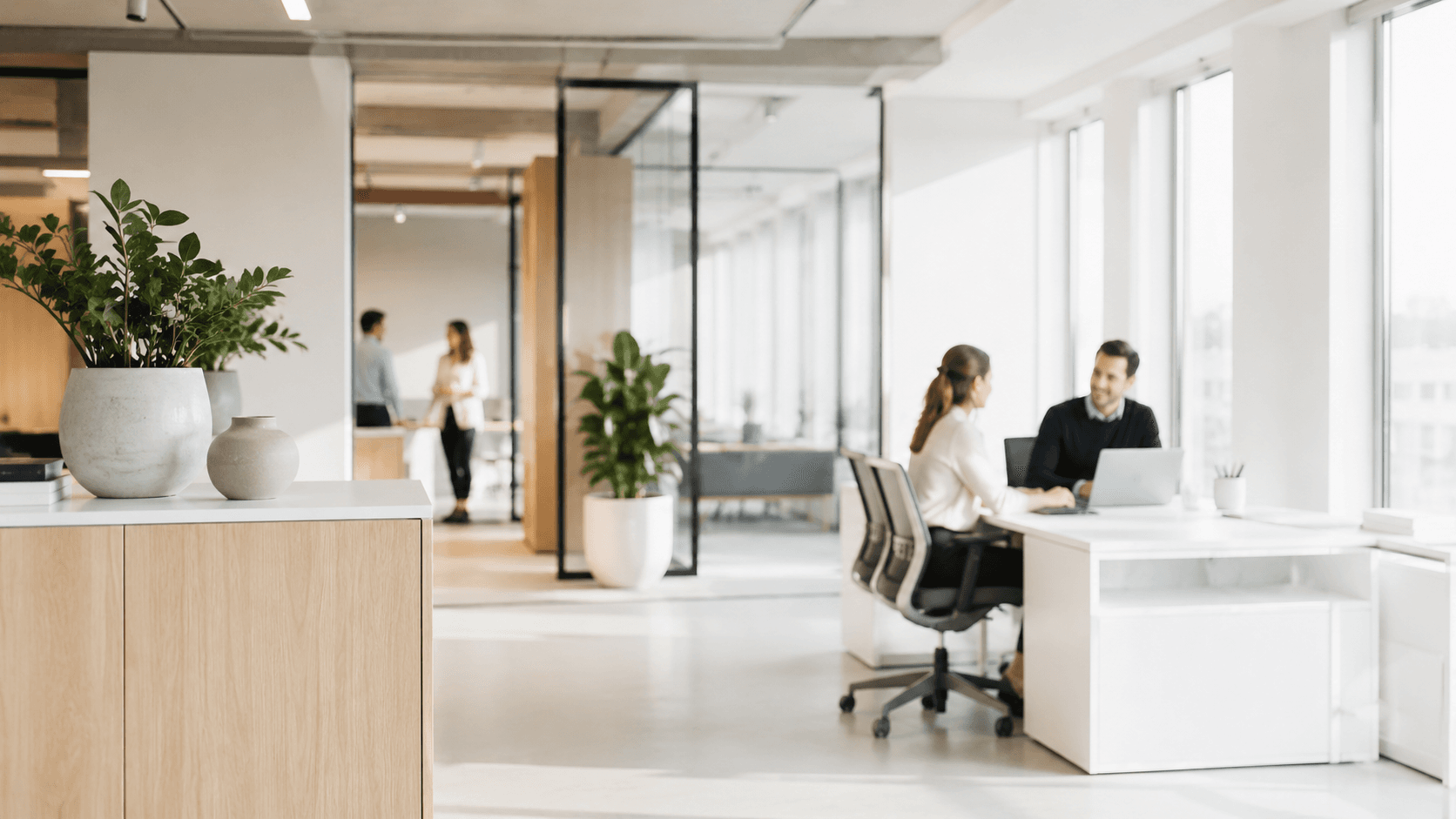 Modern, licht accountantskantoor
